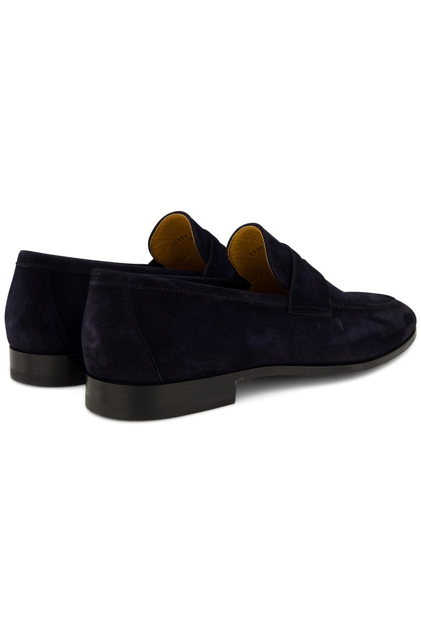 Instappers Magnanni  donkerblauw leer