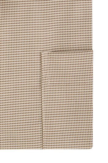 Eterna overhemd strijkvrij beige comfort fit katoen