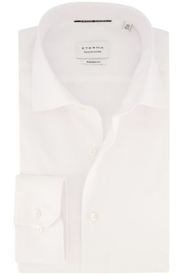 Eterna Eterna overhemd mouwlengte 7 modern fit wit katoen strijkvrij