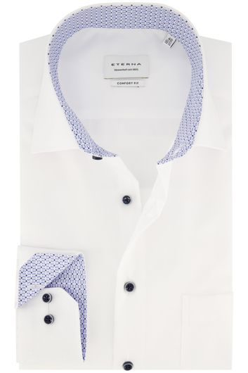 Eterna wit overhemd comfort fit strijkvrij