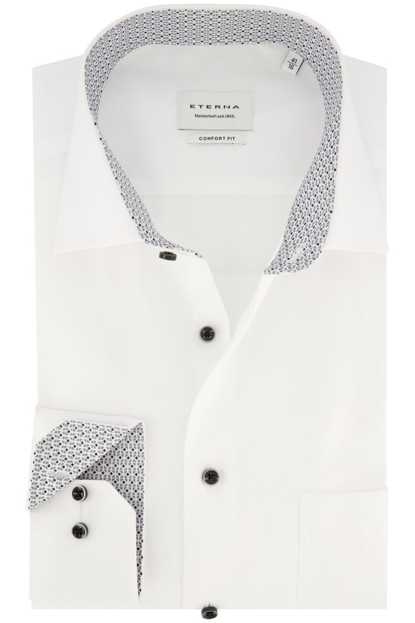 Eterna overhemd wit strijkvrij 
