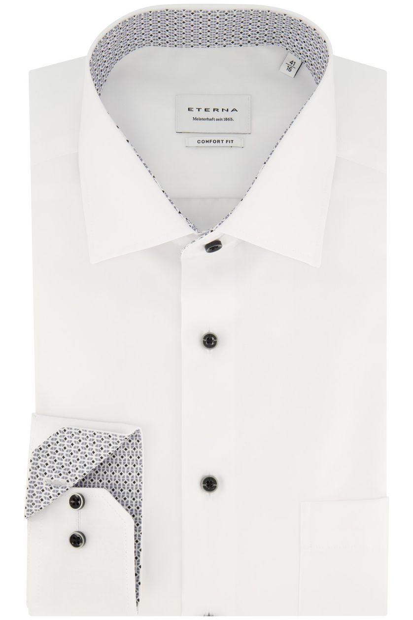 Eterna overhemd wit strijkvrij 