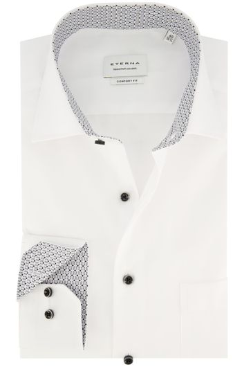 Eterna overhemd wit comfort fit strijkvrij