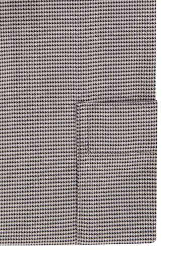 Eterna comfort fit overhemd strijkvrij  mouwlengte 7 zwart geruit katoen