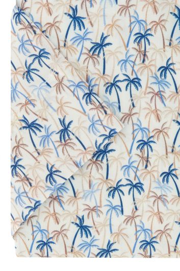 Eden Valley casual overhemd korte mouw wijde fit blauw geprint
