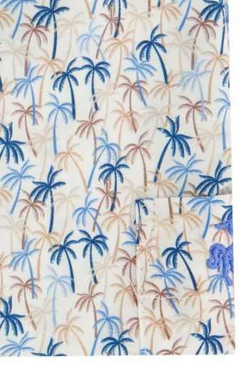 Eden Valley overhemd korte mouw blauw palmbomen printje