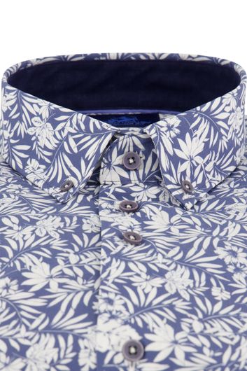 Eden Valley casual overhemd wijde fit blauw geprint