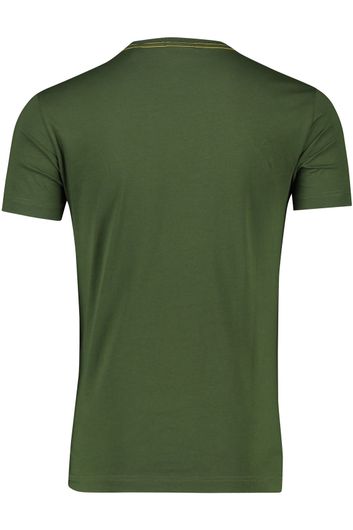 Gant t-shirt groen effen katoen