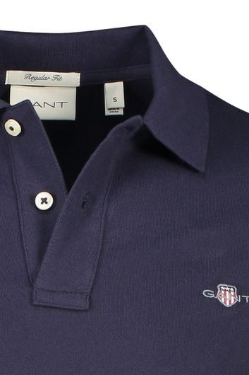 Gant polo normale fit donkerblauw effen