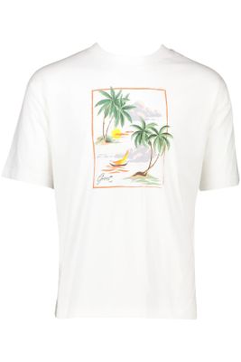 Gant Gant t-shirt wit opdruk Hawaii katoen normale fit