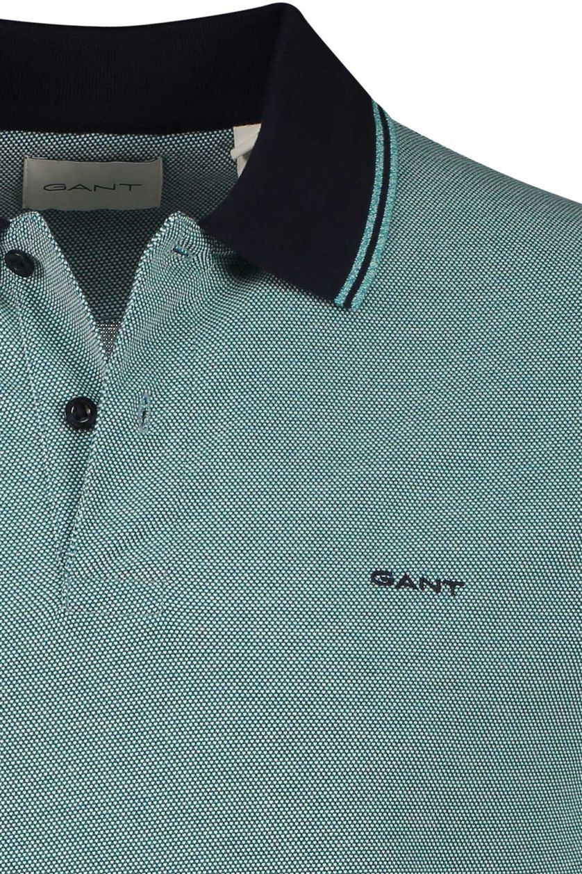 Katoenen Gant polo turquoise normale fit