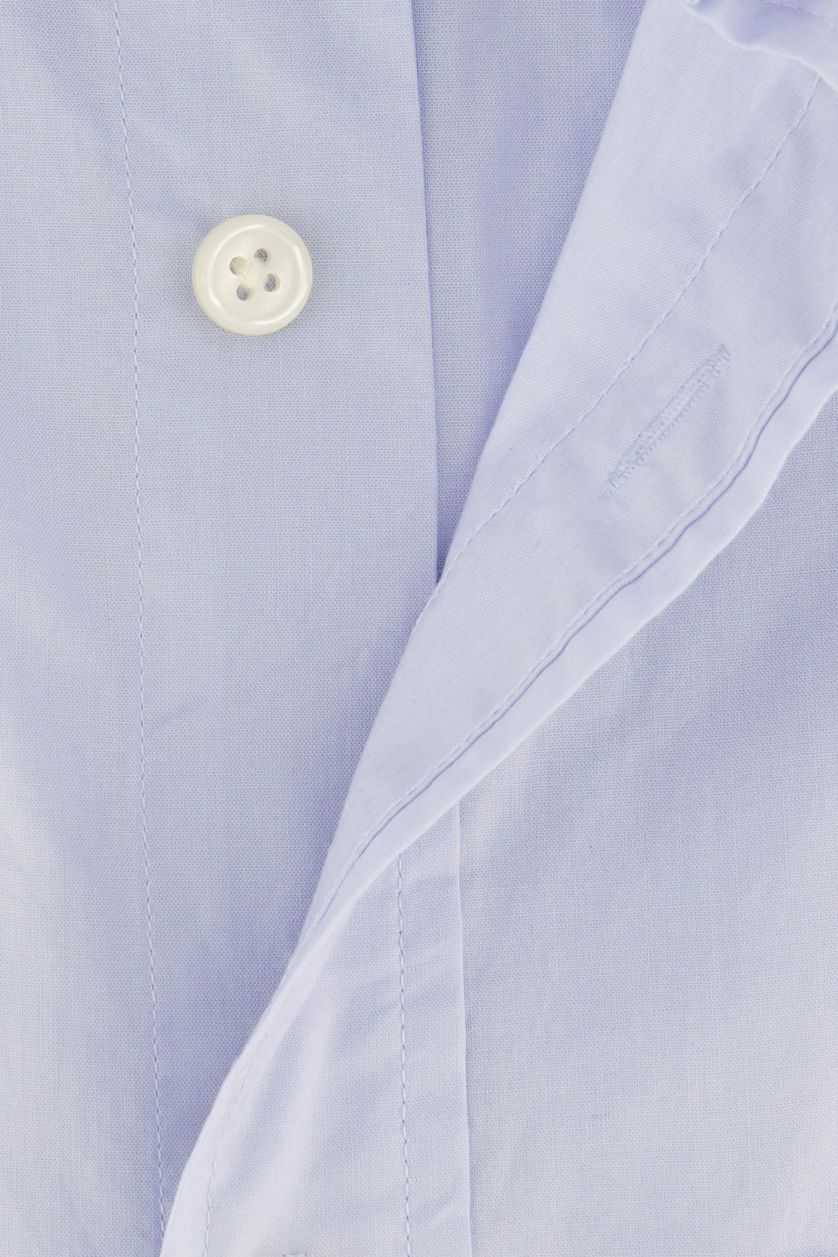 Katoenen Gant overhemd korte mouw effen lichtblauw