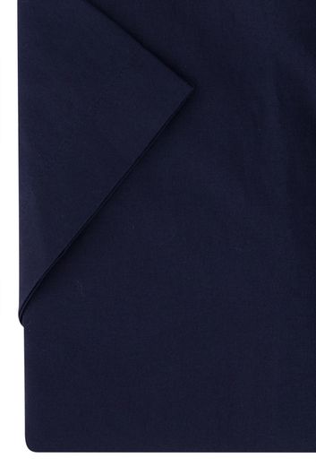 Gant casual overhemd korte mouw normale fit donkerblauw effen katoen