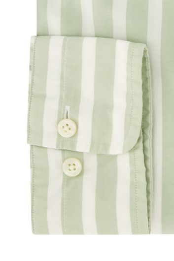 Gant overhemd borstzak regular fit katoen groen gestreept