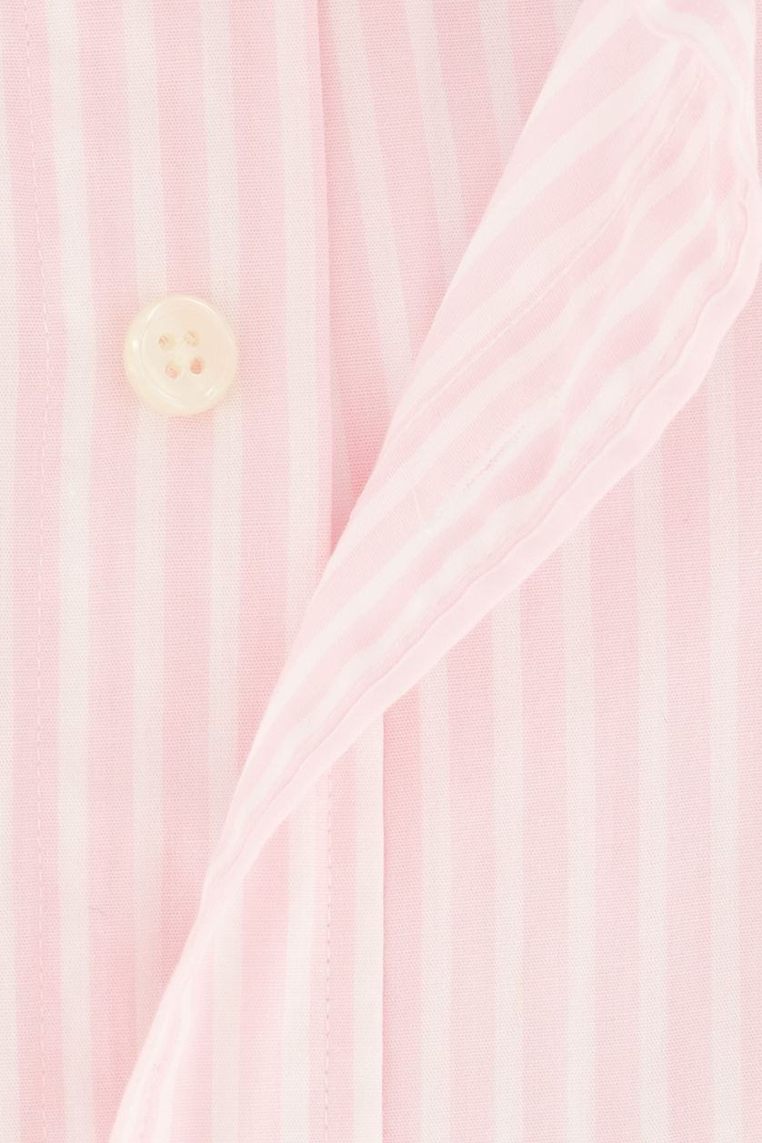 Gant casual overhemd roze wit gestreept normale fit katoen