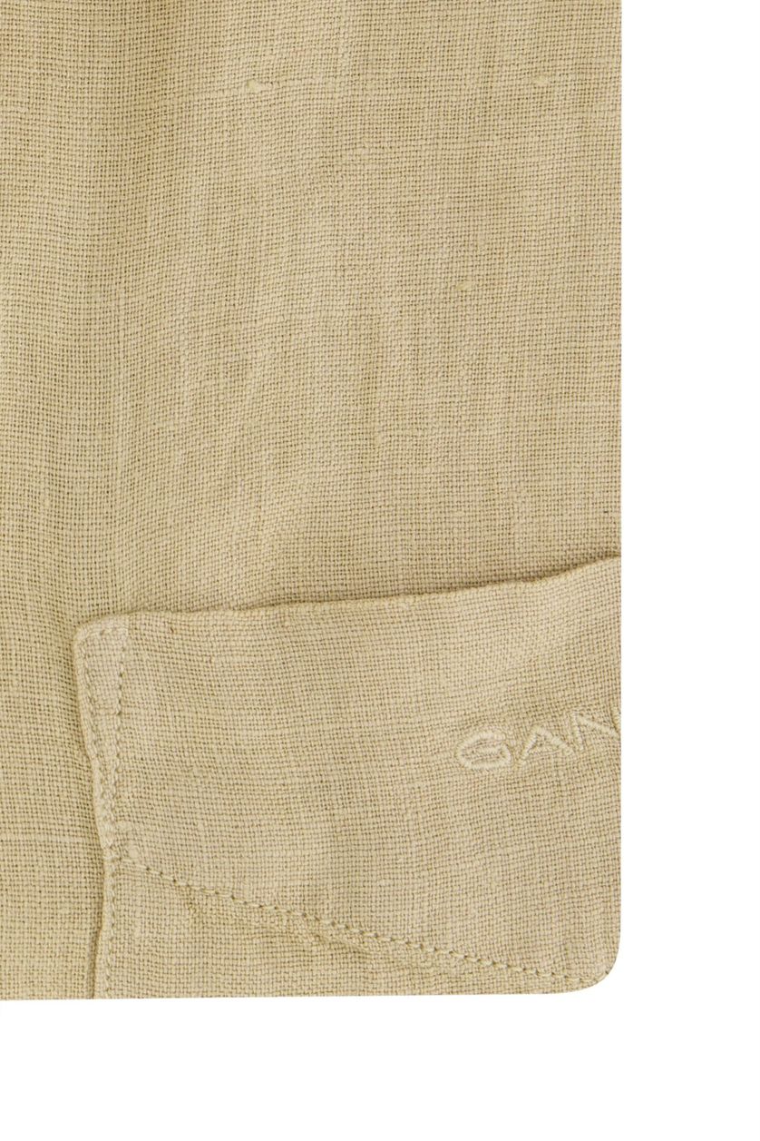 Gant regular fit overhemd beige linnen