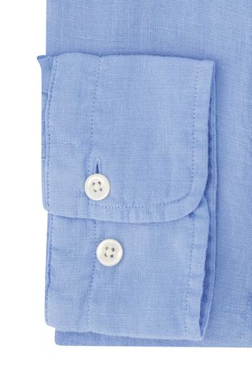 Gant blauwe overhemd linnen regular fit