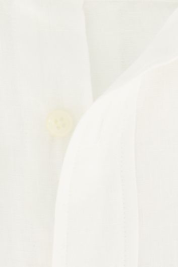 Gant overhemd wit linnen borstzak