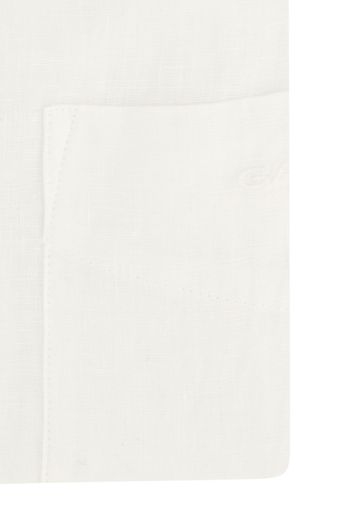 Gant overhemd wit linnen borstzak