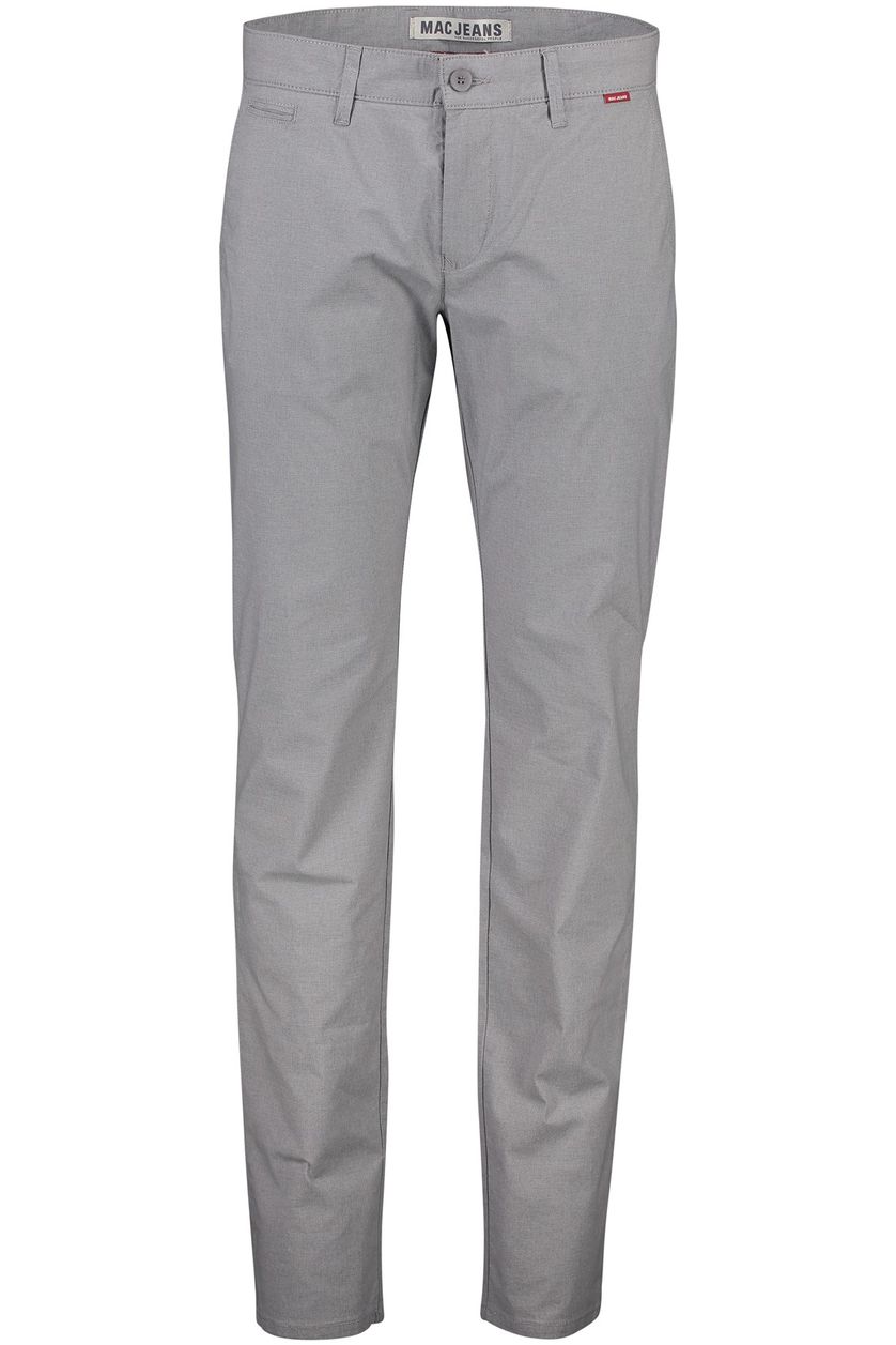 katoenen Mac jeans lennox modern fit chino effen grijs