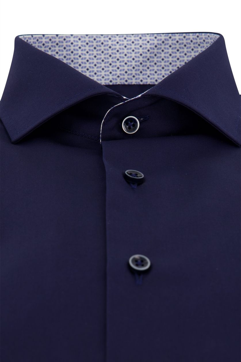 Eterna overhemd donkerblauw modern fit strijkvrij