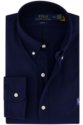 Polo Ralph Lauren Polo Ralph Lauren donkerblauw overhemd slim fit katoen