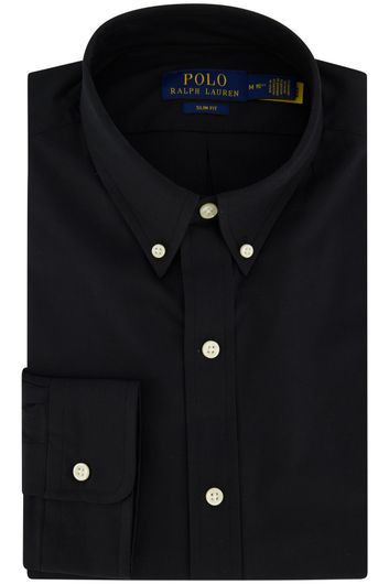 Polo Ralph Lauren zwart overhemd slim fit katoen