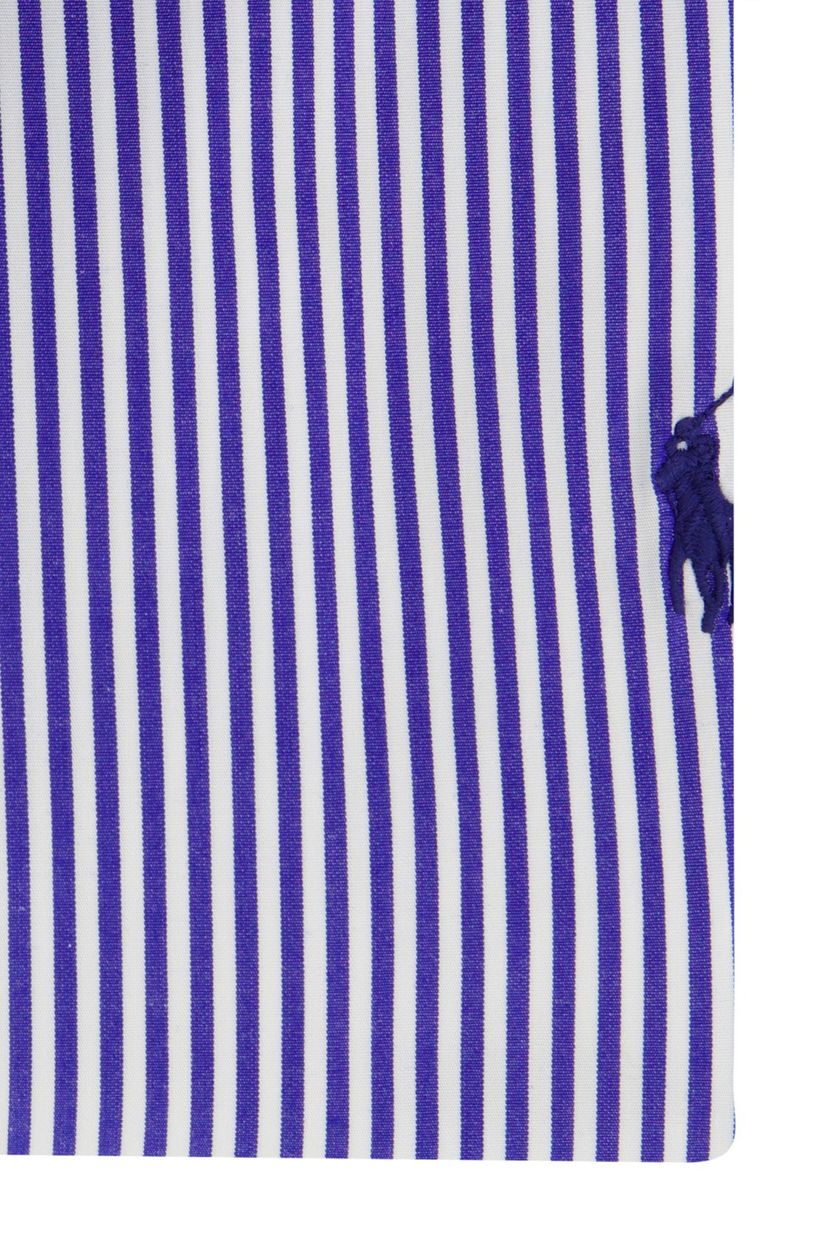 Polo Ralph Lauren slim fit overhemd blauw gestreept katoen