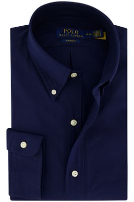Polo Ralph Lauren Polo Ralph Lauren casual overhemd normale fit donkerblauw effen katoen