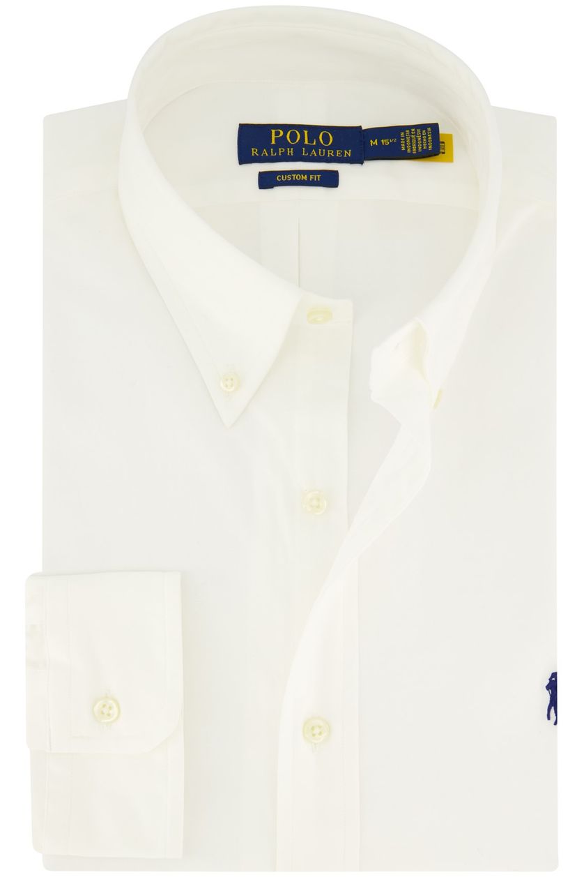 Polo Ralph Lauren casual overhemd normale fit wit effen katoen