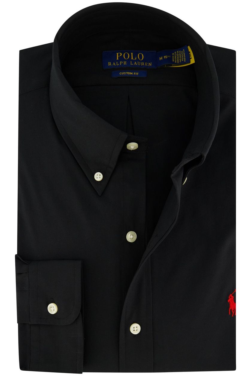 Zwart overhemd Polo Ralph Lauren custom fit