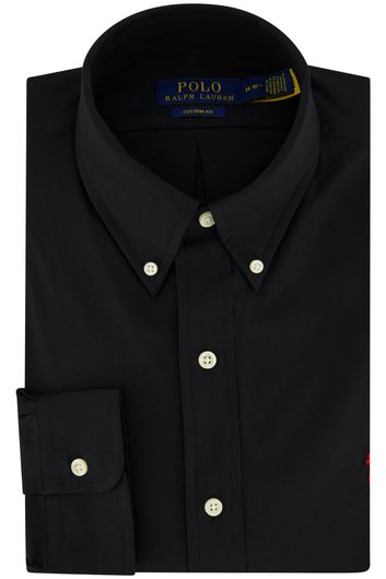 Polo Ralph Lauren overhemd zwart custom fit katoen