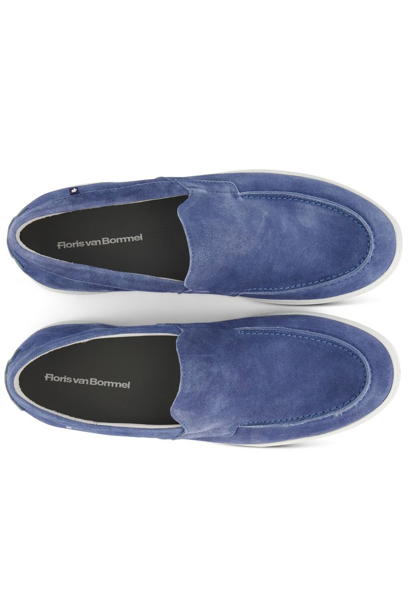 Floris van Bommel nette schoenen blauw uni 100% leer