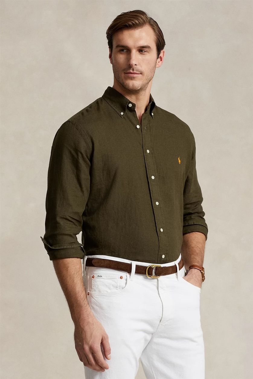 Polo Ralph Lauren Big & Tall overhemd linnen groen