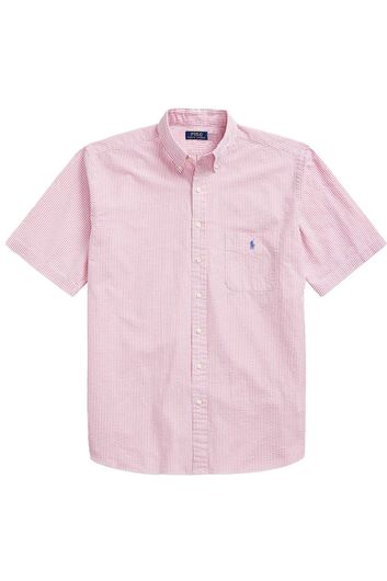 Polo Ralph Lauren korte mouw overhemd roze wit