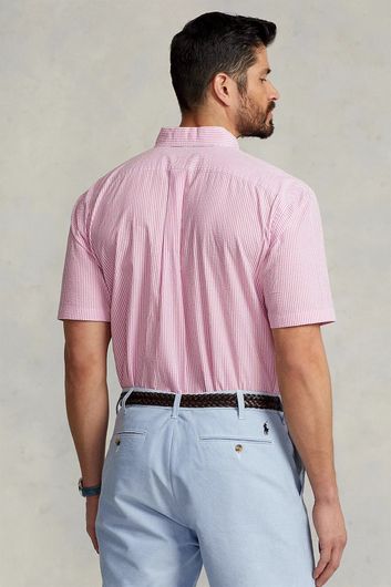 Polo Ralph Lauren korte mouw overhemd roze wit