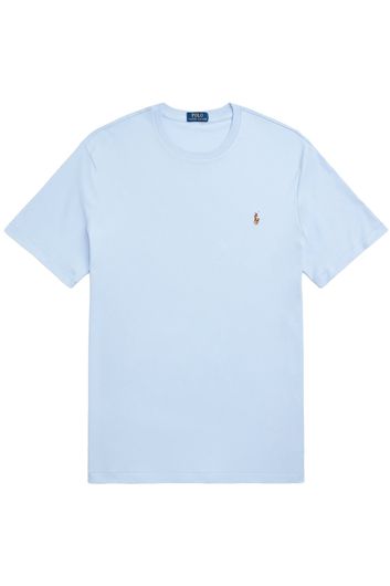 Big & Tall Polo Ralph Lauren t-shirt lichtblauw zacht katoen