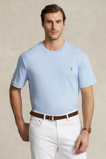 Big & Tall Polo Ralph Lauren t-shirt lichtblauw zacht katoen