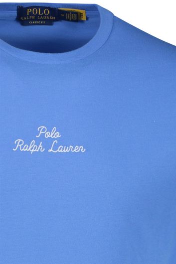 T-shirt Polo Ralph Lauren blauw tekst Big & Tall