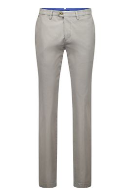 Gardeur Gardeur katoenen slim fit lichtgrijze pantalon flatfront model