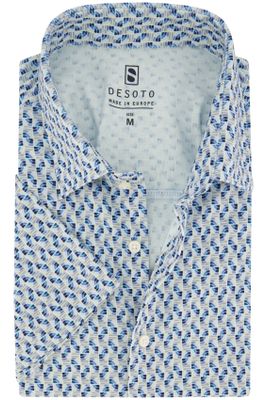 Desoto Desoto business overhemd slim fit blauw geprint
