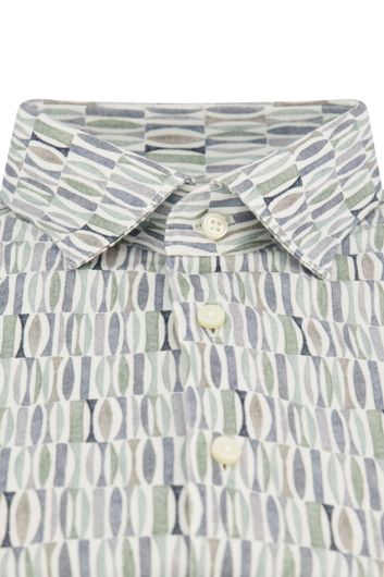 Desoto business overhemd slim fit groen geprint