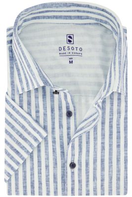 Desoto Desoto business overhemd slim fit lichtblauw gestreept