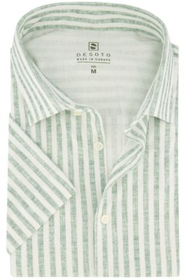 Desoto Desoto business overhemd slim fit groen gestreept