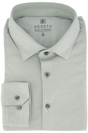 Desoto overhemd slim fit grijs katoen strijkvrij