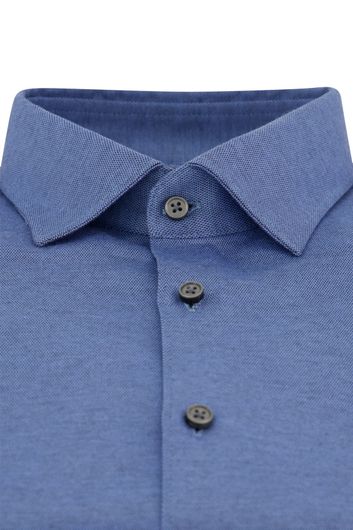 Desoto overhemd slim fit blauw effen katoen