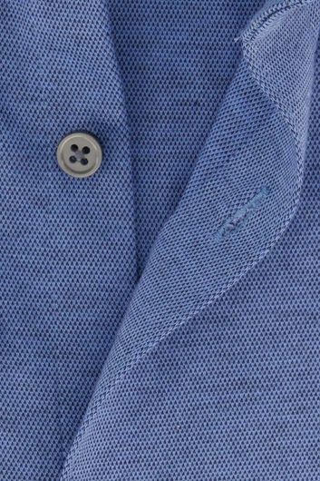 Desoto overhemd slim fit blauw effen katoen