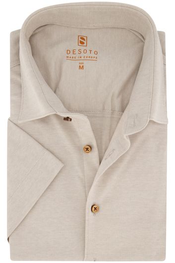Desoto business overhemd slim fit beige effen