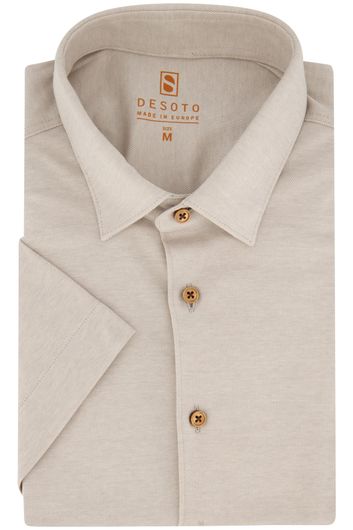 Desoto business overhemd slim fit beige effen