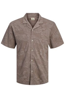 Jack & Jones Jack & Jones overhemd plus size bruin bladeren print